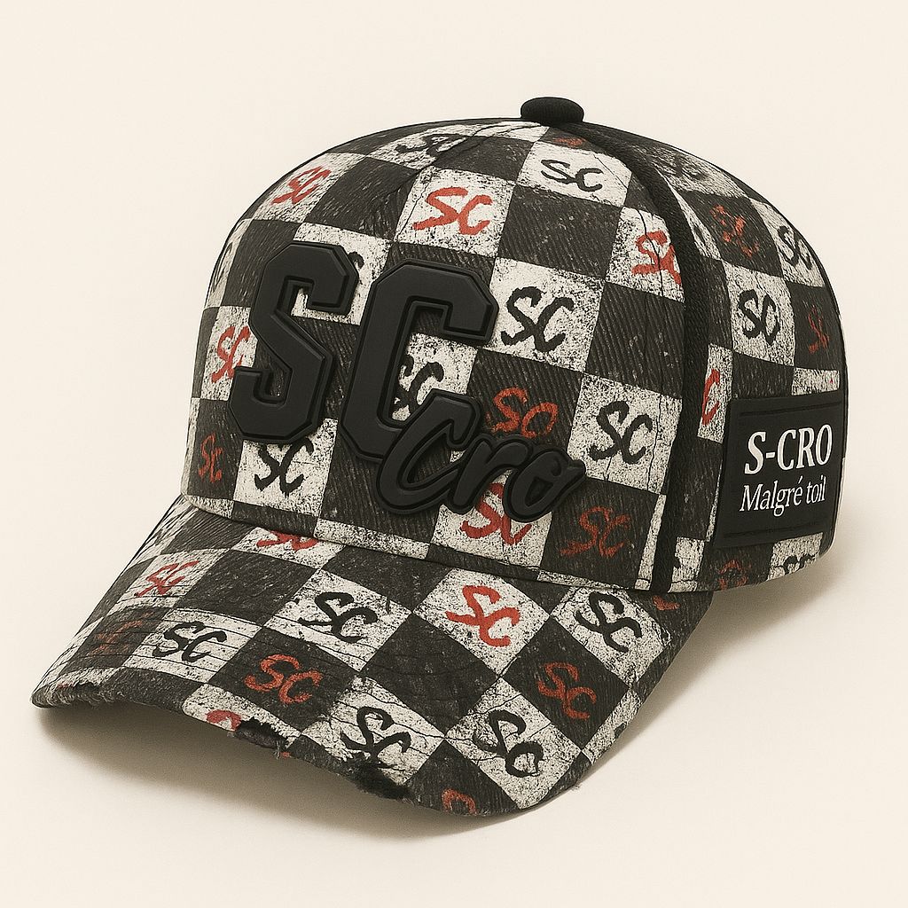 Casquette S-CRO Echec & Mat Black & White