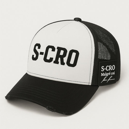 Casquette S-CRO black & White