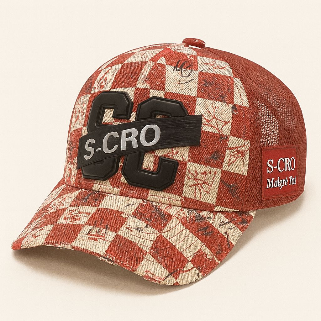 Casquette S-CRO Echec & Mat Red & White