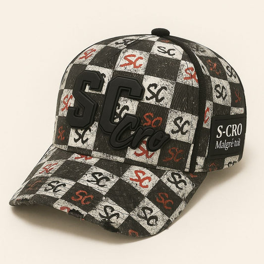 Casquette S-CRO Echec & Mat Black & White