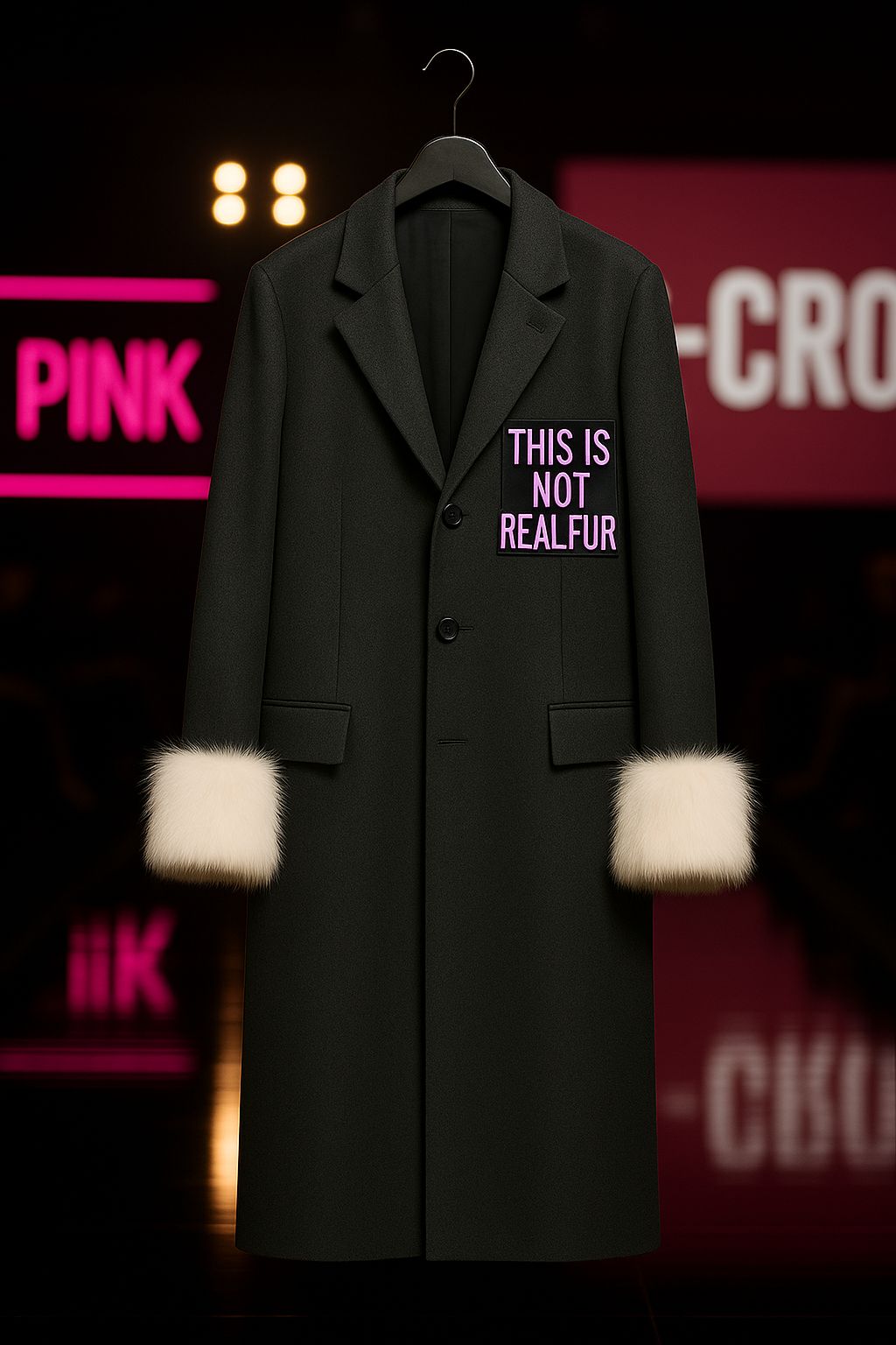 Manteau "This not Real Fur"